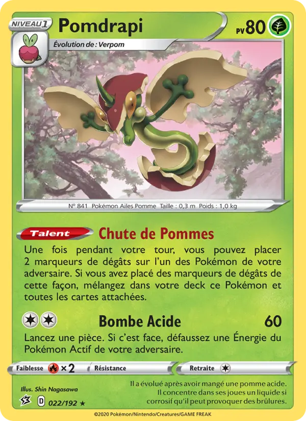 Carte Pokémon Pomdrapi #22 — Clash des Rebelles