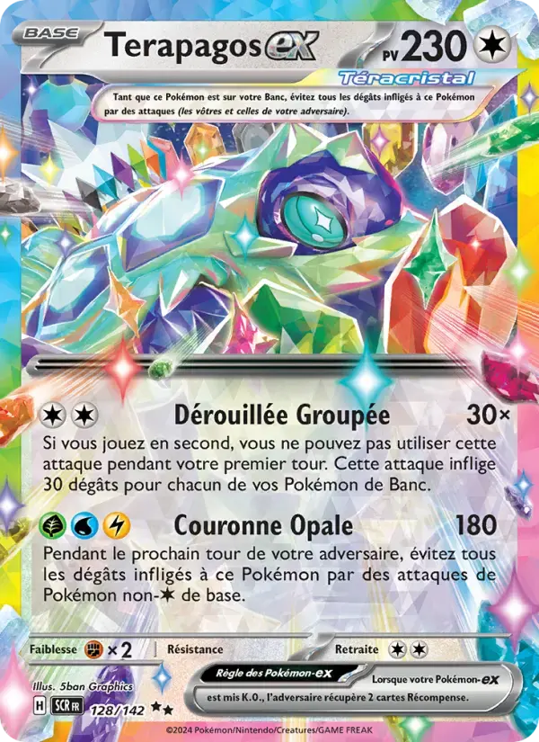 Carte Pokémon Terapagos-ex #128 — Couronne Stellaire