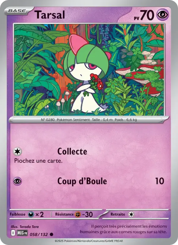 Carte Pokémon Tarsal #058 — Méga-Évolution
