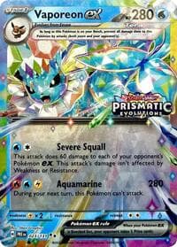Vaporeon ex #023 Stamp — Prismatic Evolutions