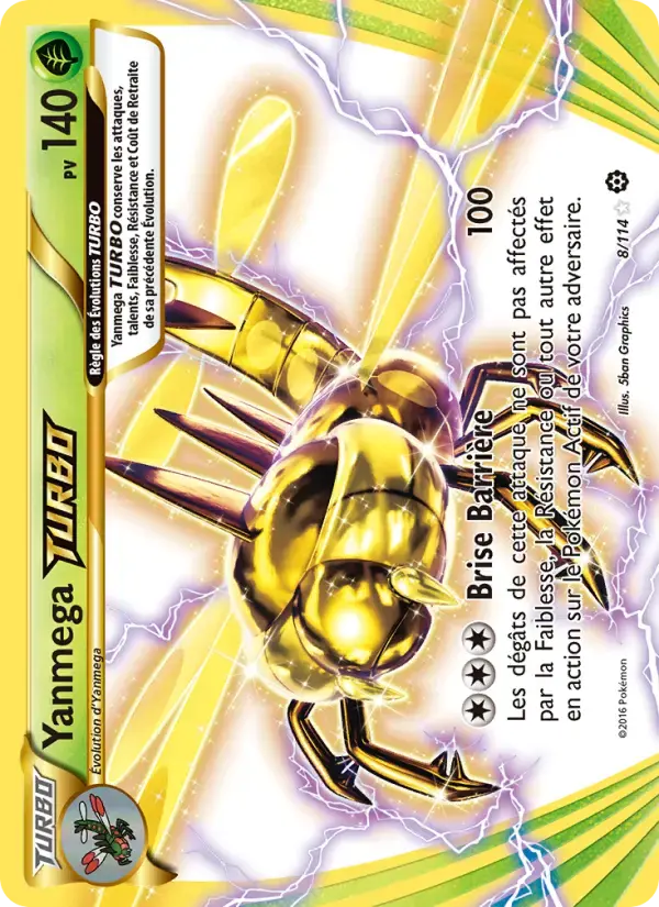 Carte Pokémon Yanmega TURBO #8 — Offensive Vapeur