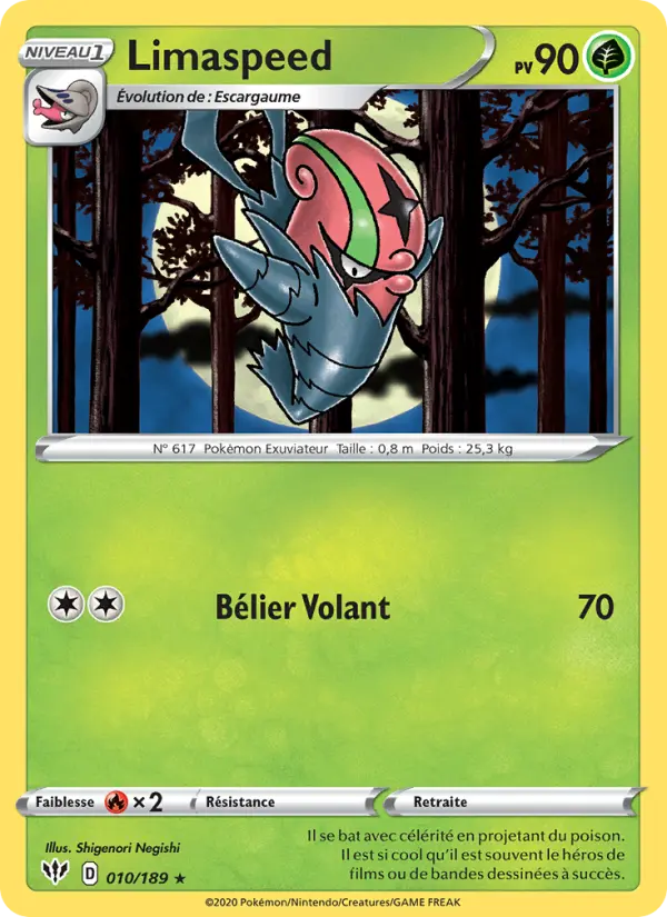 Carte Pokémon Limaspeed #10 — Ténèbres Embrasées