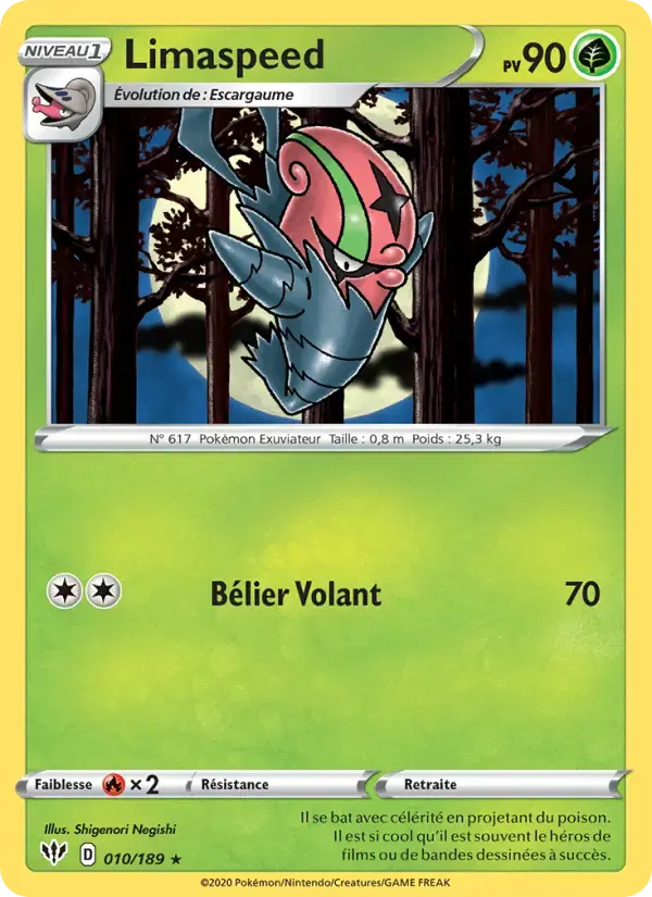 Carte Pokémon Limaspeed #10 — Ténèbres Embrasées