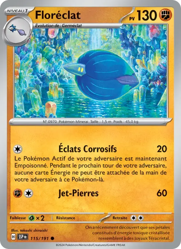 Carte Pokémon Floréclat #115 — Étincelles Déferlantes