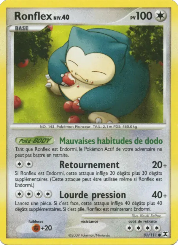 Carte Pokémon Ronflex Niv. 40 #81 — Rivaux Émergeants