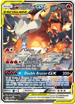 Carte Pokémon Reshiram et Dracaufeu GX #SM201 — Promos Soleil et Lune