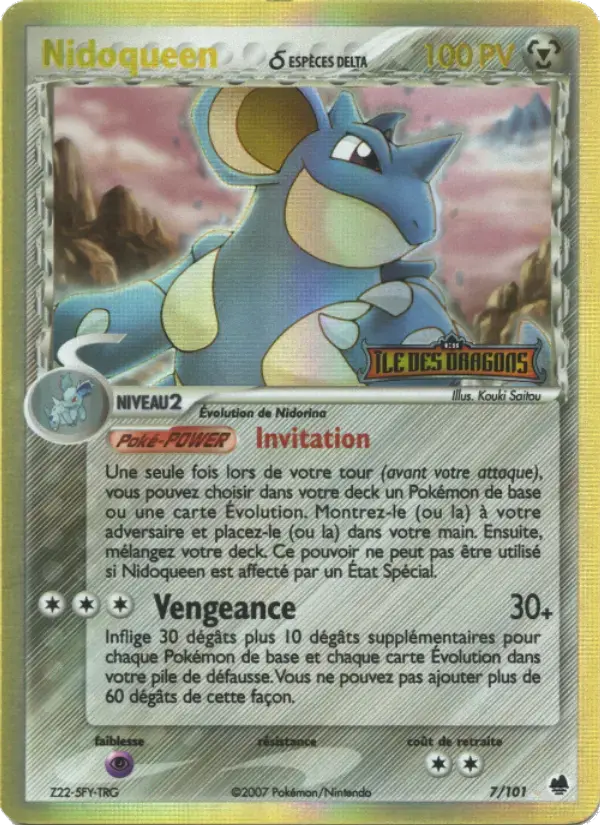 Carte Pokémon Nidoqueen δ #007 — Île des Dragons