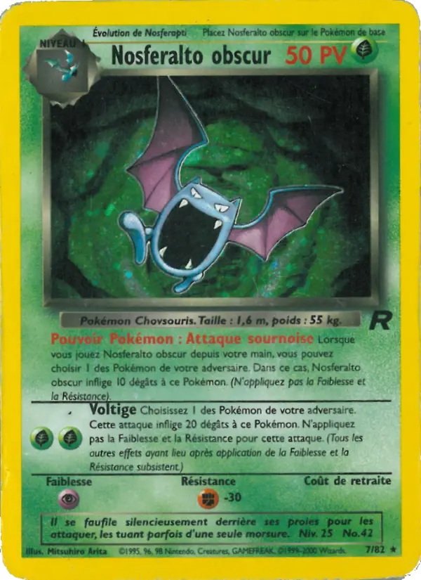 Carte Pokémon Nosferalto obscur #7 — Team Rocket