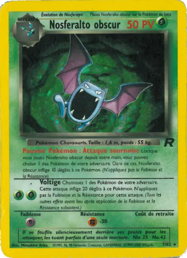 Carte Pokémon Nosferalto obscur #7 — Team Rocket