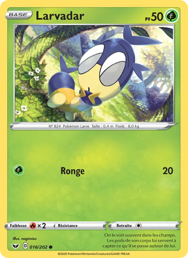 Carte Pokémon Larvadar #16 — Épée et Bouclier