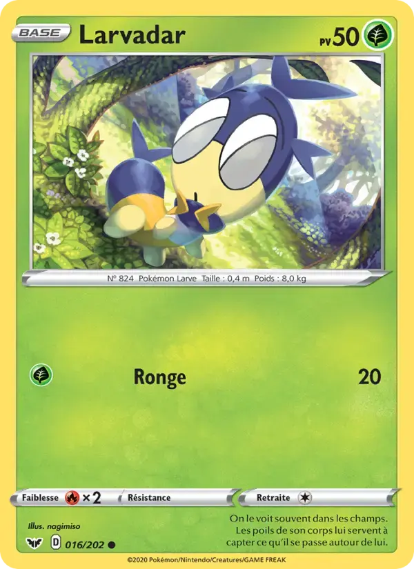Carte Pokémon Larvadar #16 — Épée et Bouclier
