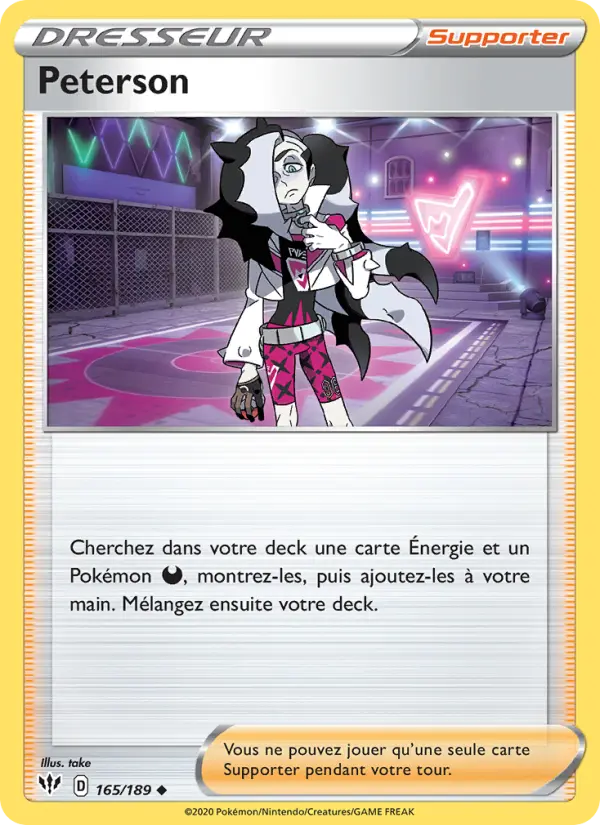Carte Pokémon Peterson #165 — Ténèbres Embrasées