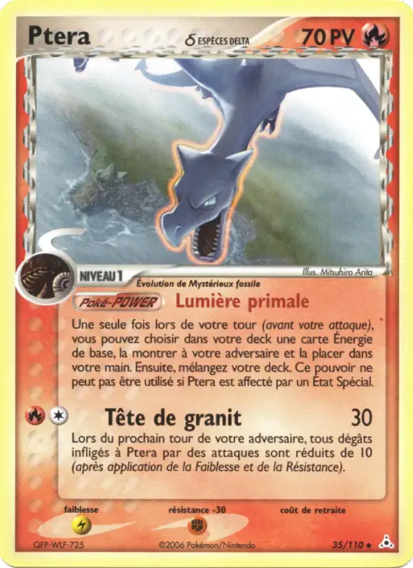 Carte Pokémon Ptera δ #35 — Fantômes Holon