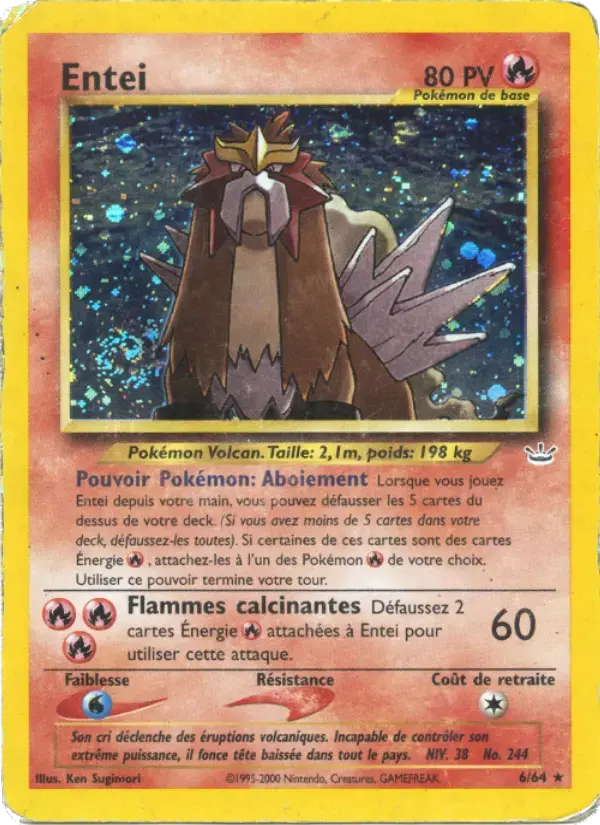 Carte Pokémon Entei #6 — Neo Revelation