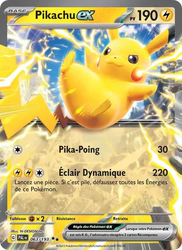 Carte Pokémon Pikachu-ex #063 — Évolutions à Paldea
