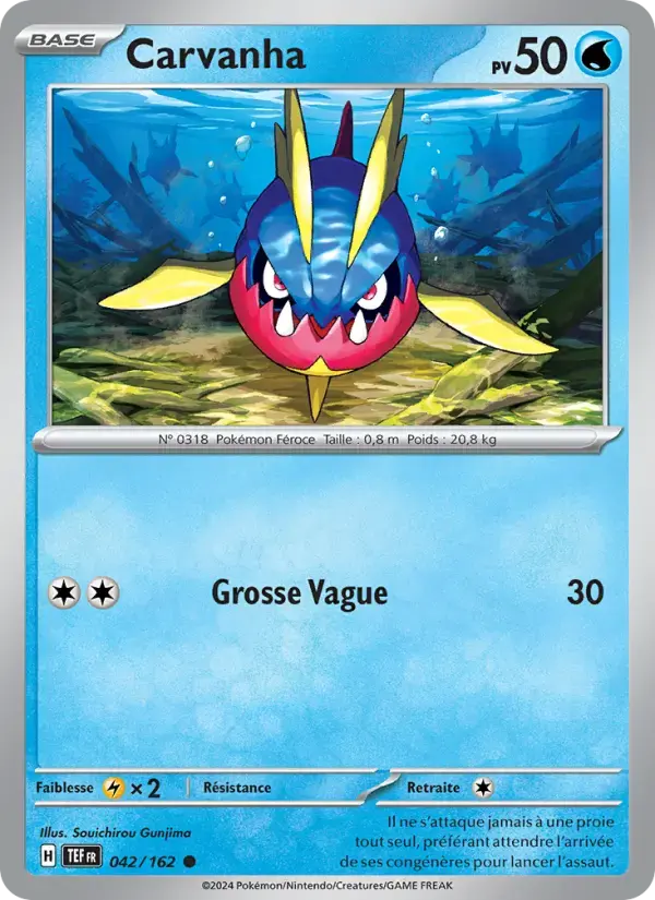 Carte Pokémon Carvanha #042 — Forces Temporelles