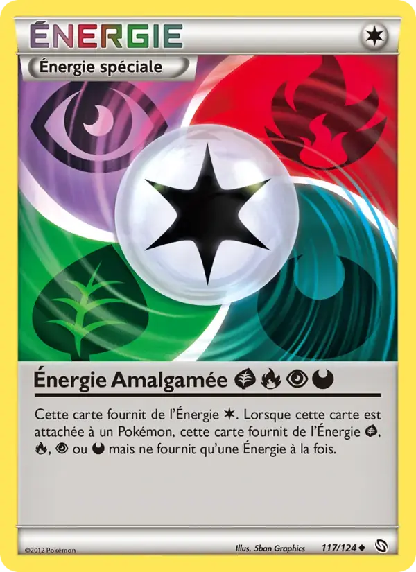 Carte Pokémon Énergie Amalgamée GrassFirePsychicDarkness #117 — Dragons Exaltés