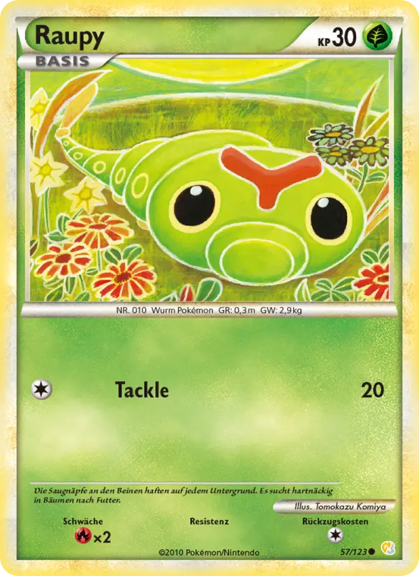 Carte Pokémon Chenipan #57 — HeartGold SoulSilver