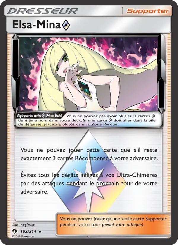 Carte Pokémon Elsa-Mina ◇ #182 — Tonnerre Perdu