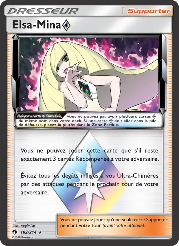 Carte Pokémon Elsa-Mina ◇ #182 — Tonnerre Perdu