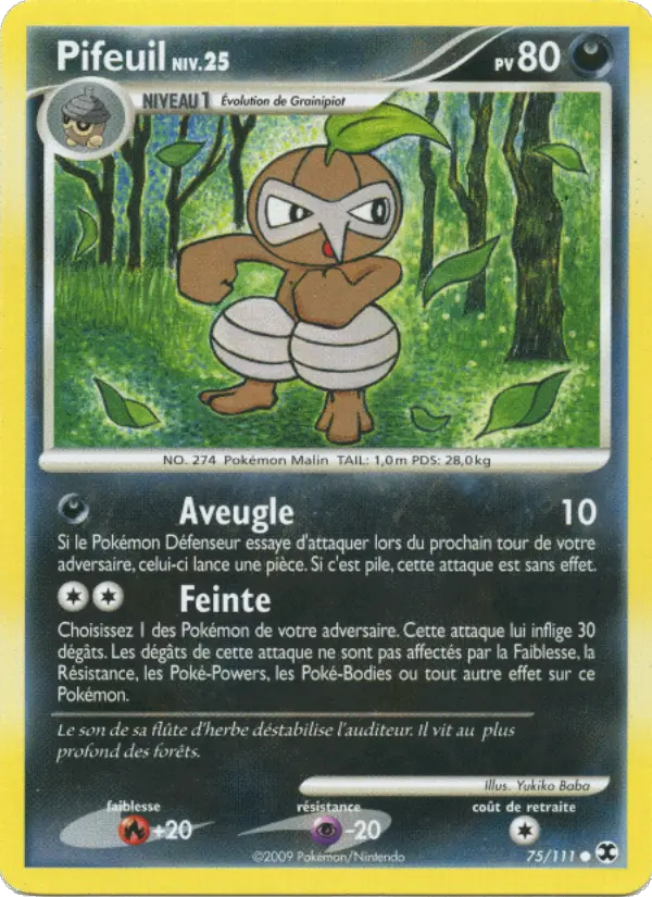 Carte Pokémon Pifeuil Niv. 25 #75 — Rivaux Émergeants
