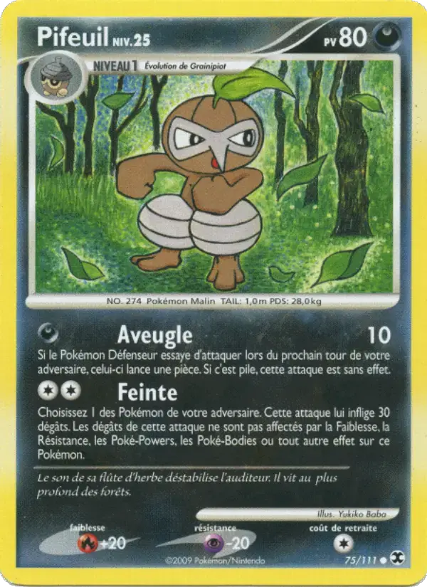 Carte Pokémon Pifeuil Niv. 25 #75 — Rivaux Émergeants