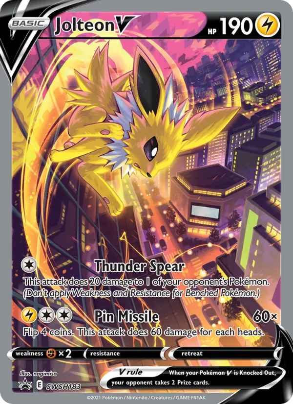Carte Pokémon Voltali V #SWSH183 — Promos Épée et Bouclier