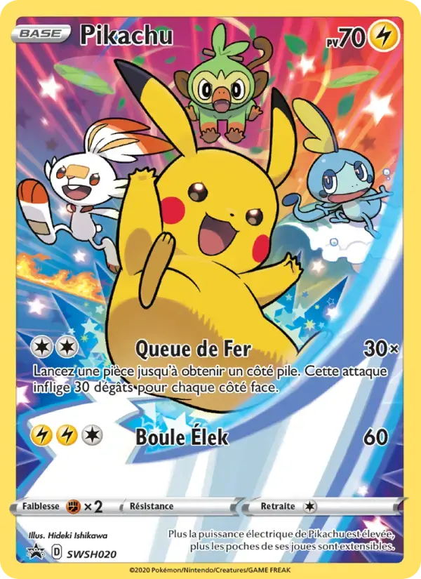Carte Pokémon Pikachu #SWSH020 — Promos Épée et Bouclier