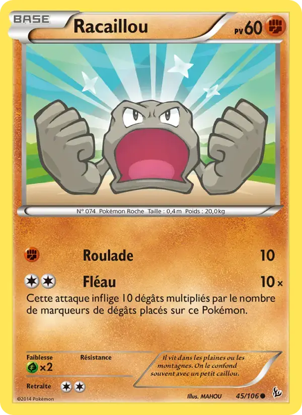 Carte Pokémon Racaillou #45 — Étincelles