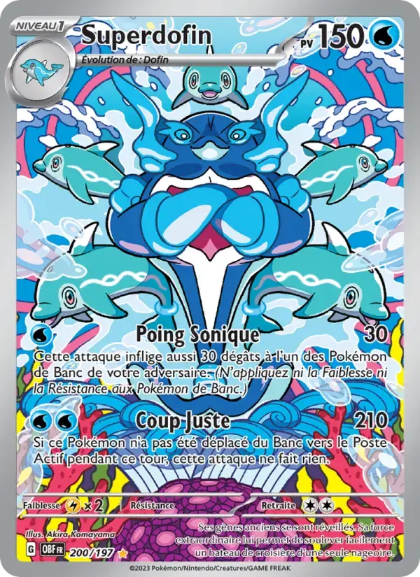 Carte Pokémon Superdofin #200 — Flammes Obsidiennes