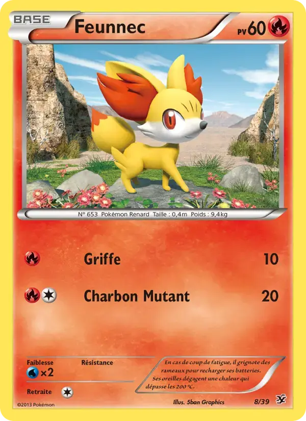Carte Pokémon Feunnec #8 — Bienvenue à Kalos