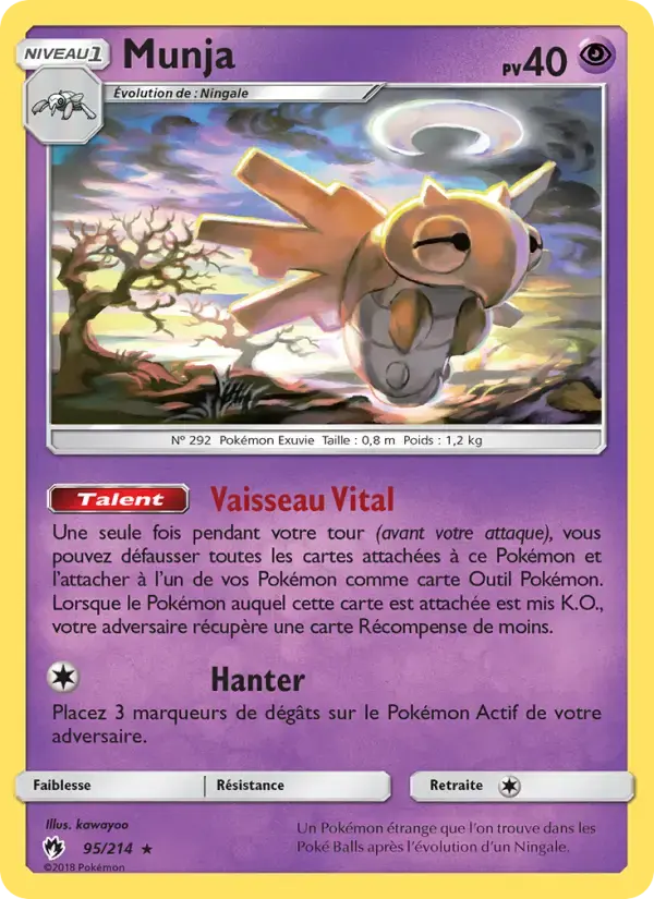 Carte Pokémon Munja #95 — Tonnerre Perdu