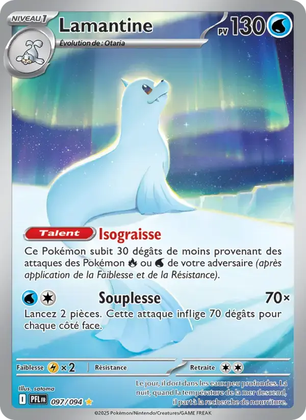 Carte Pokémon Lamantine #097 — Flammes Fantasmagoriques