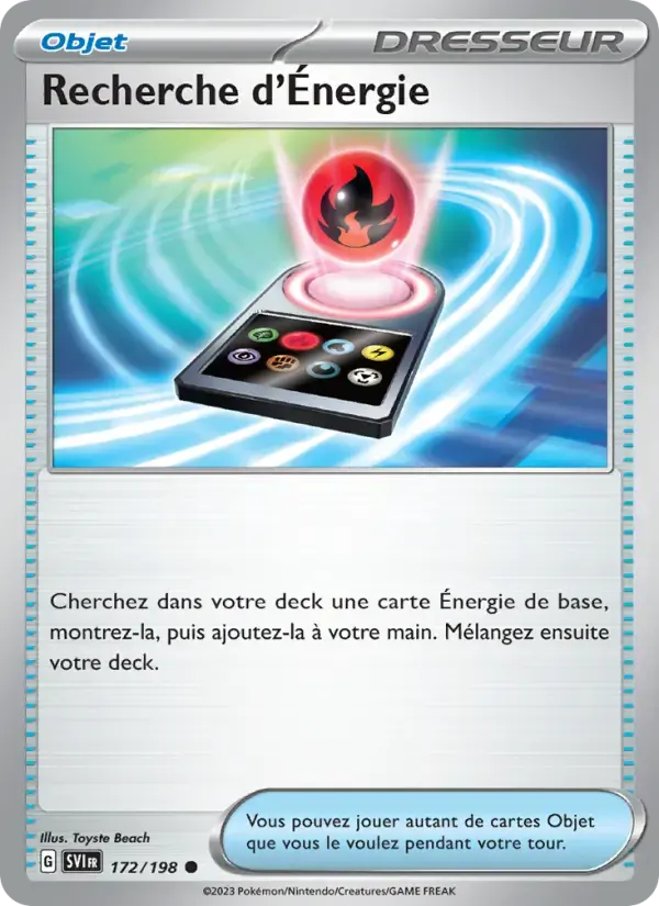 Carte Pokémon Recherche d'Énergie #172 — Écarlate et Violet