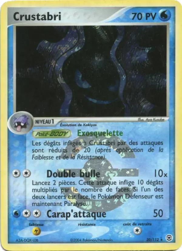 Carte Pokémon Crustabri #20 — Rouge Feu & Vert Feuille