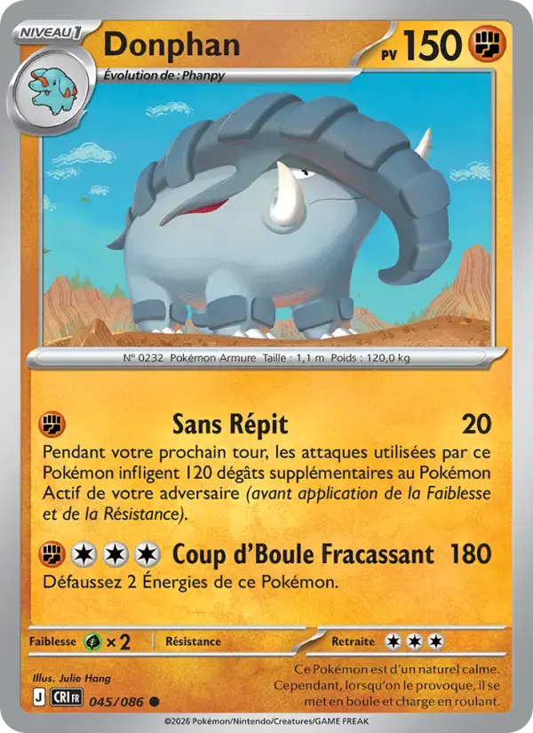 Carte Pokémon Donphan #045 — Chaos Ascendant