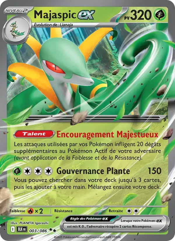 Carte Pokémon Majaspic-ex #003 — Foudre Noire