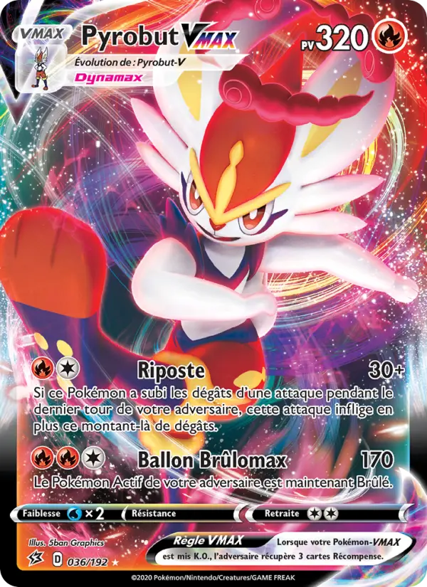 Carte Pokémon Pyrobut VMAX #36 — Clash des Rebelles
