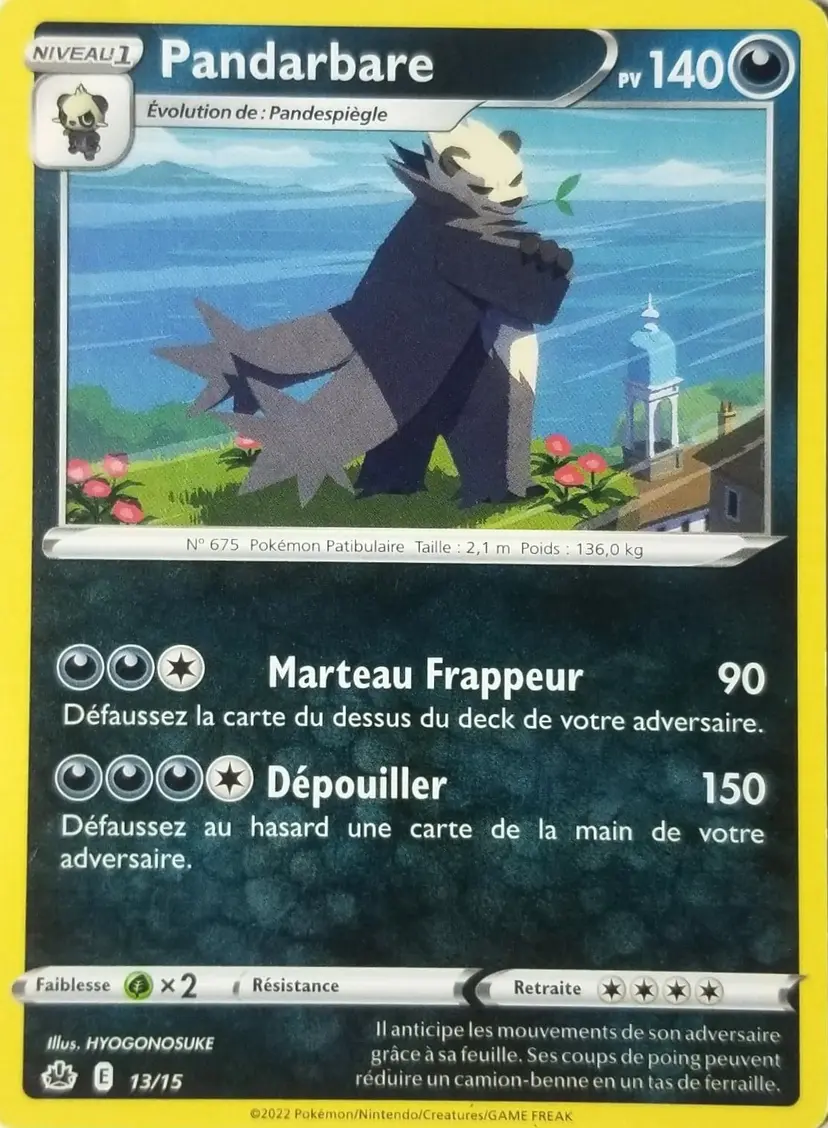Carte Pokémon Pandarbare #13 — 2022 Promo McDonald's