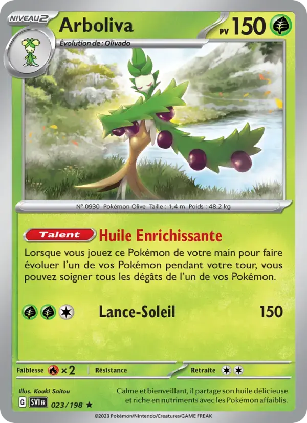 Carte Pokémon Arboliva #023 — Écarlate et Violet