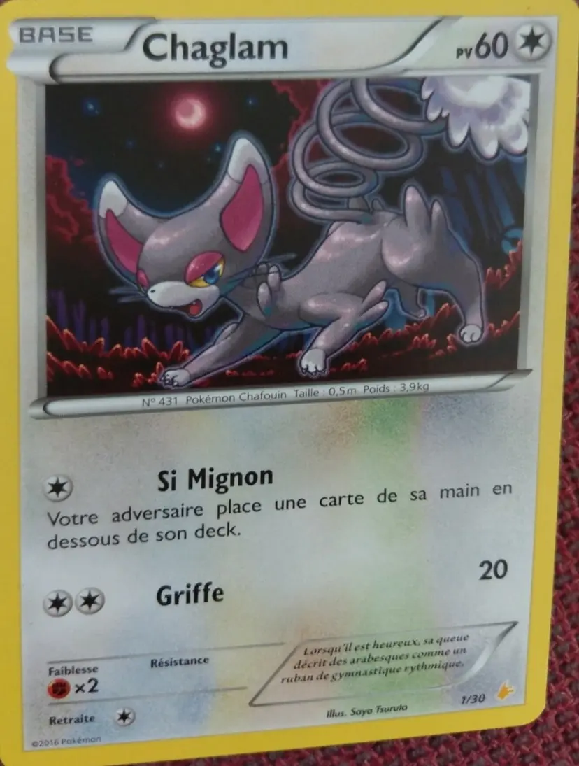 Carte Pokémon Chaglam #1 — Kit du Dresseur XY (Pikachu Catcheur)