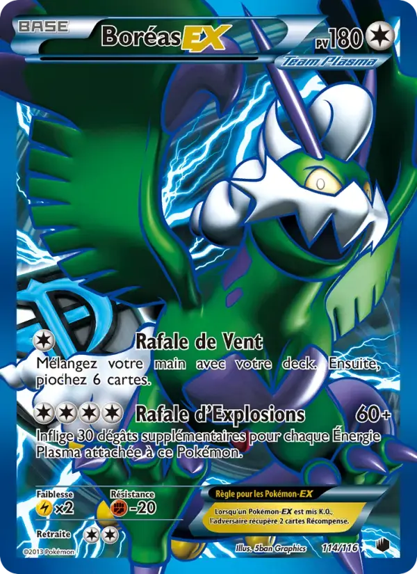 Carte Pokémon Boréas-EX #114 — Glaciation Plasma