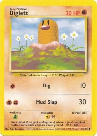 Diglett #47 — Base Set