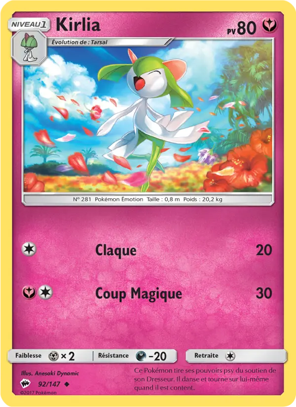 Carte Pokémon Kirlia #92 — Ombres Ardentes