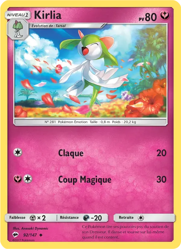 Carte Pokémon Kirlia #92 — Ombres Ardentes