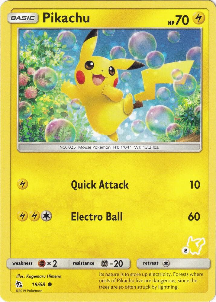 Pikachu #019 Stamp V4 — Hidden Fates