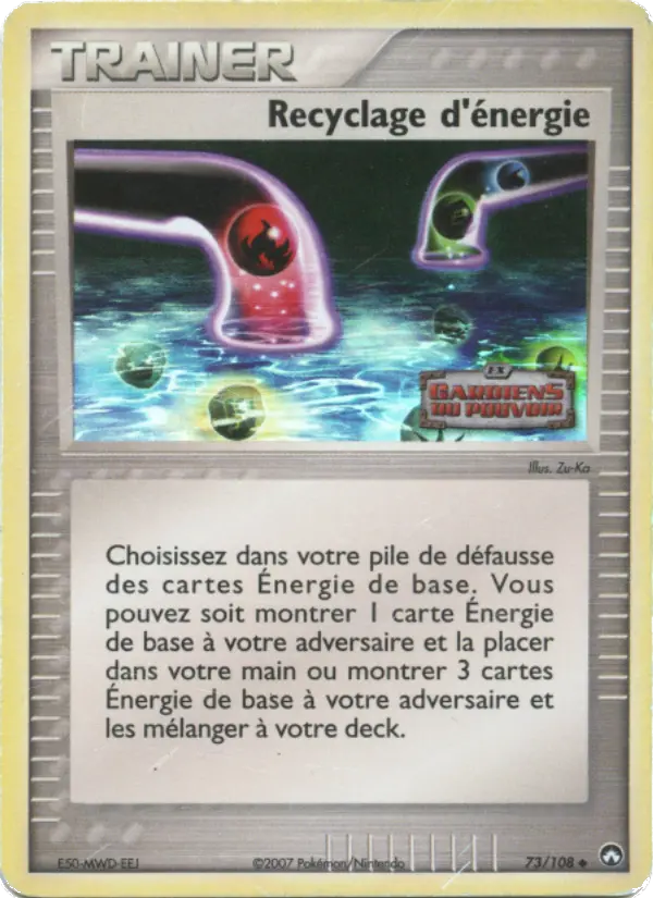 Carte Pokémon Recyclage d'énergie #73 — Gardiens du Pouvoir