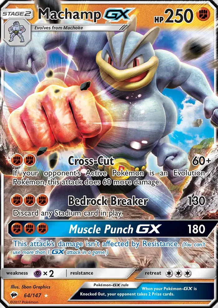 Machamp GX #64 — Burning Shadows