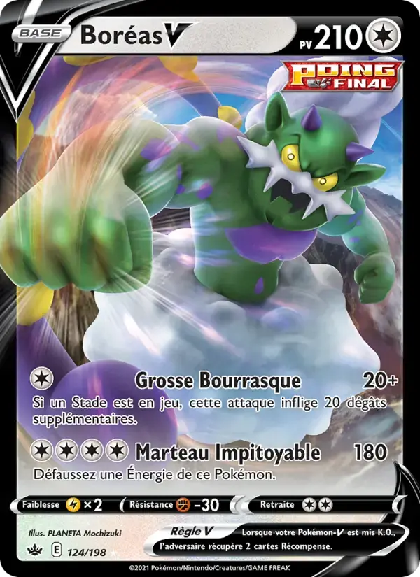 Carte Pokémon Boréas V #124 — Règne de Glace