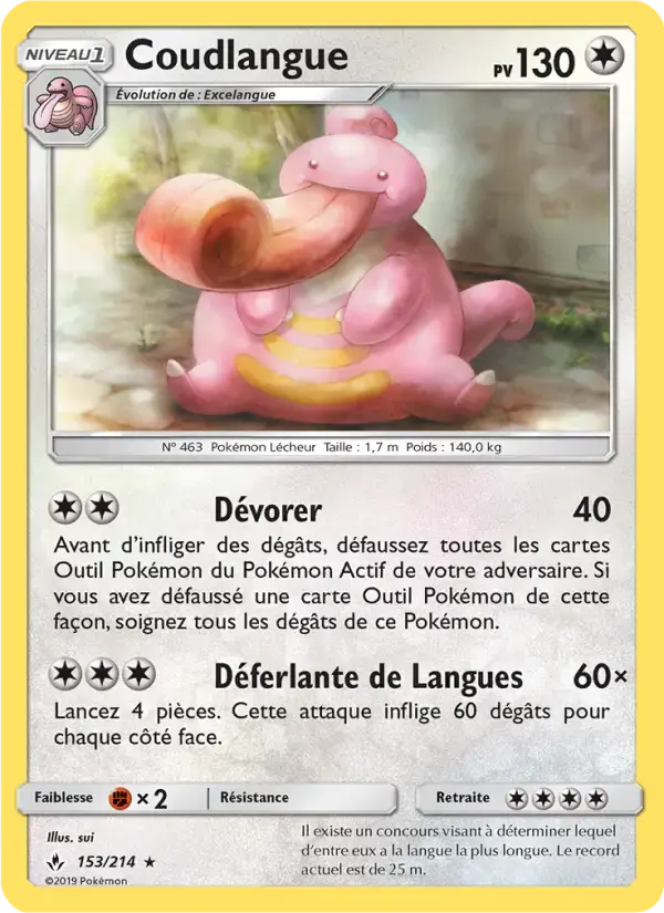 Carte Pokémon Coudlangue #153 — Alliance Infaillible